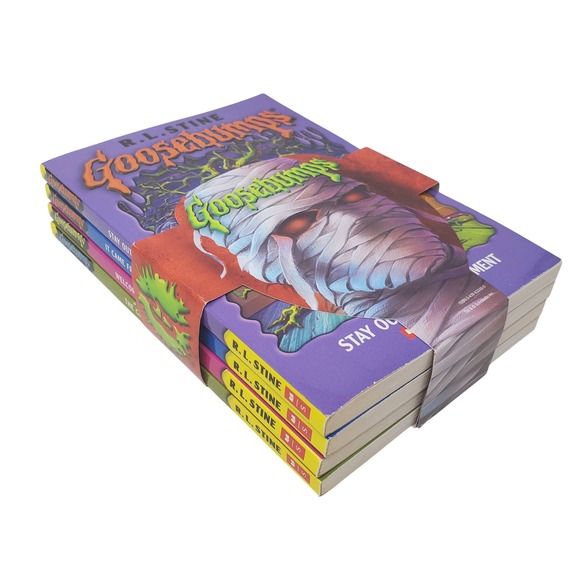 Scholastic Other - Goosebumps Books R.L. Stine 4 Book Set with Mummy Band Scholastic Paperbacks